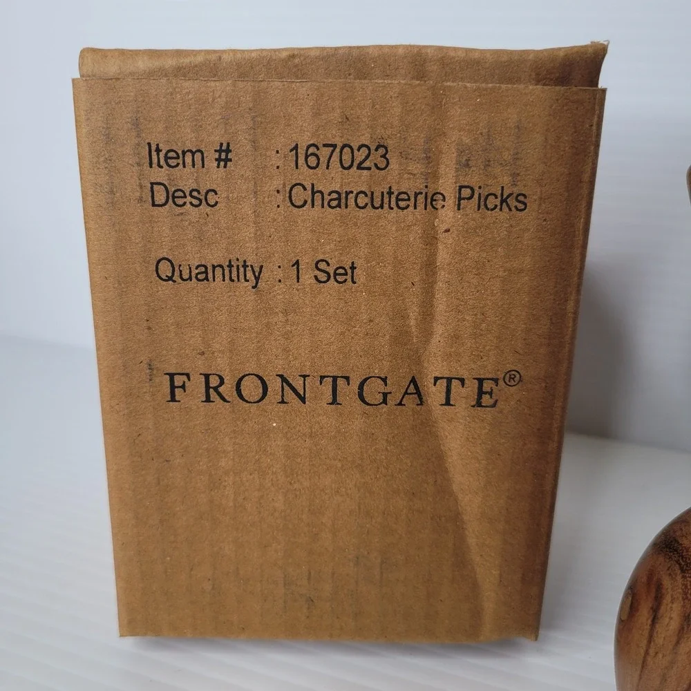 Frontgate‎ Hors D'Oeuvre Charcuterie Board Picks Set w/ Holder NEW Old Stock